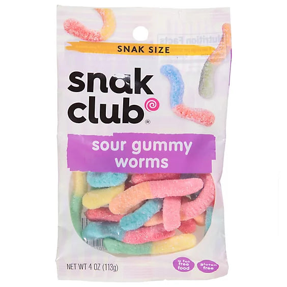 Snak Club Snak Size - Sour Gummy Worms