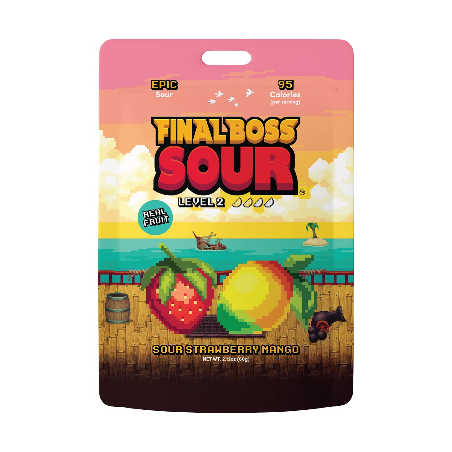 Final Boss Sour - Level 2 Strawberry Mango Dried Fruit