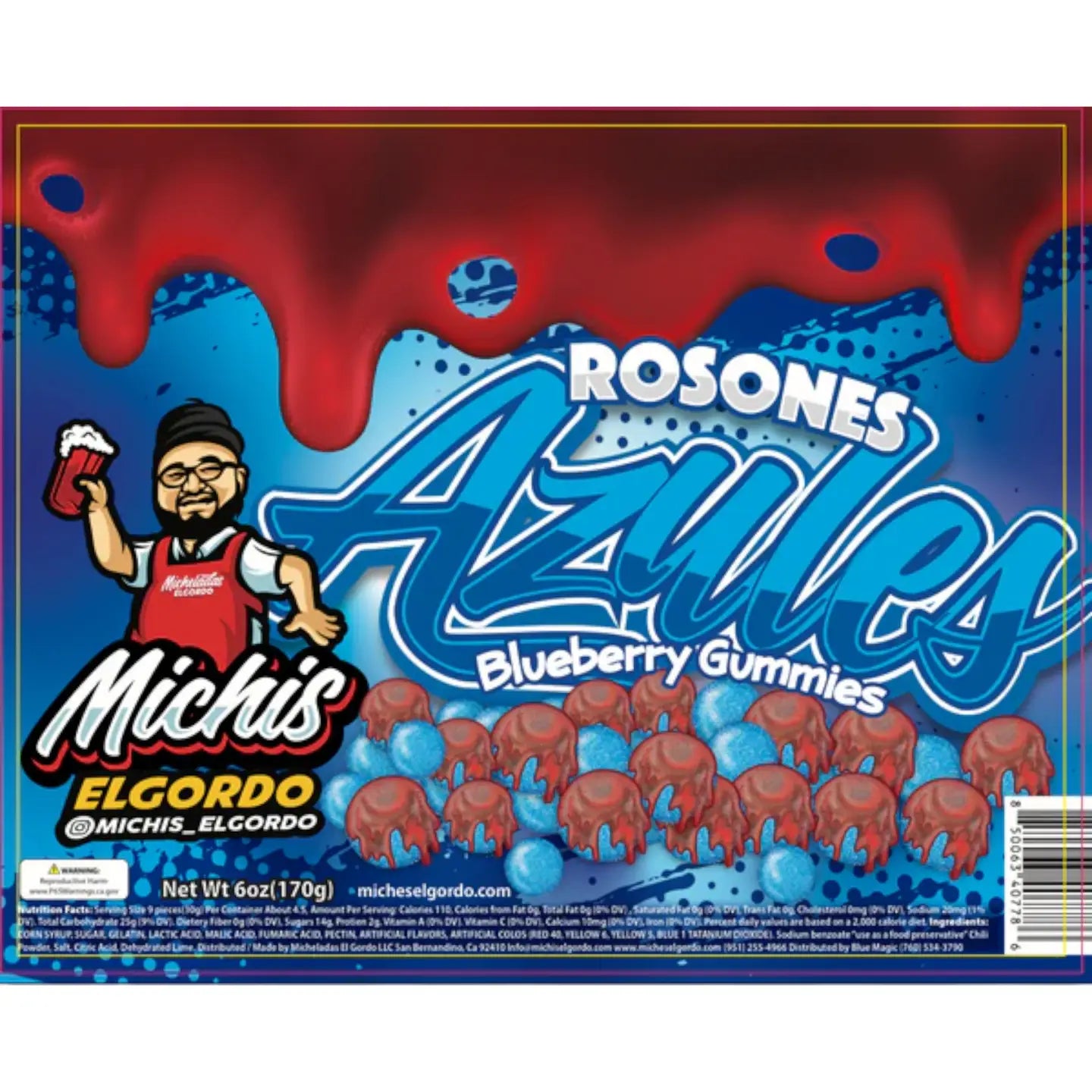 Micheladas El Gordo - Rosones Azules