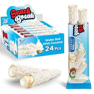 Snack Break Wafer Roll with Coconut ā 24 Pack