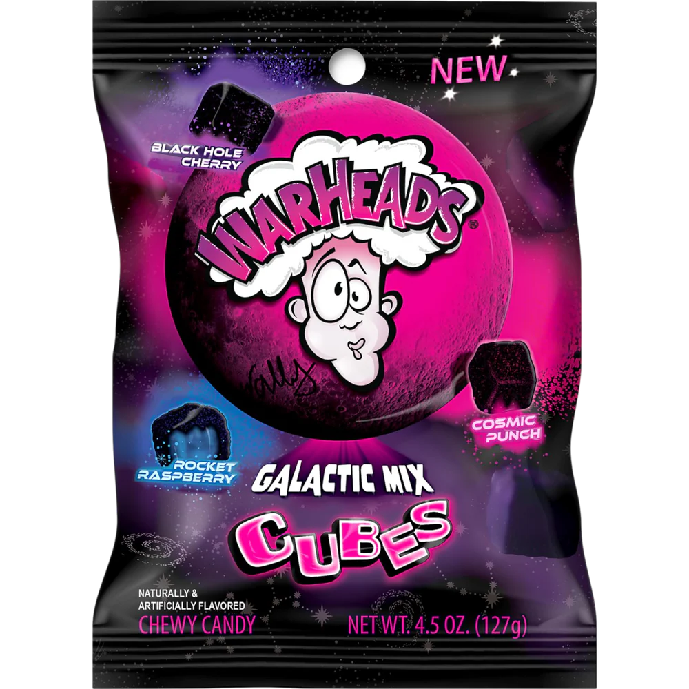 Warheads Galactic Mix Cubes Rocket Raspberry