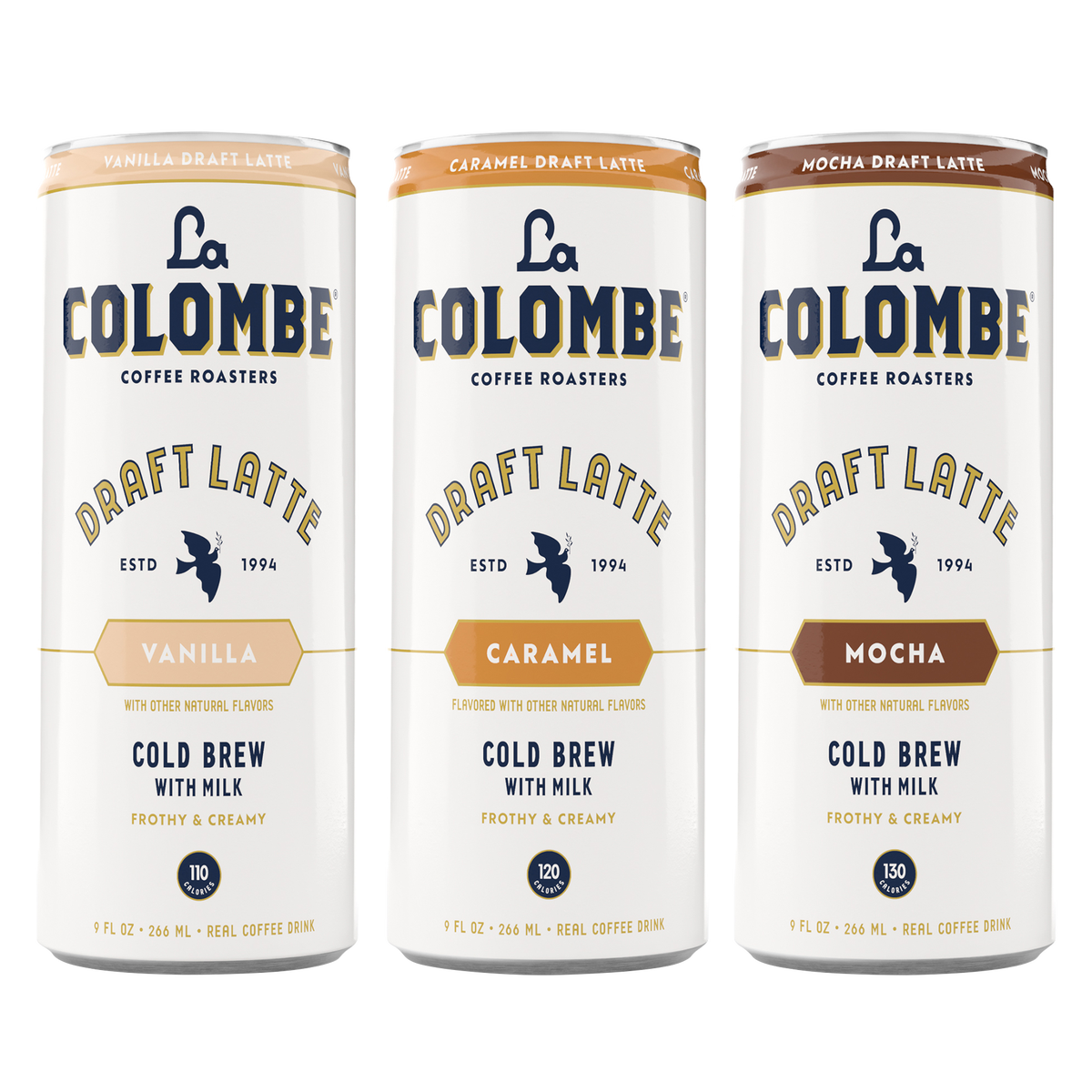 La Colombe Draft Latte Variety Pack - Caramel, Vanilla, Mocha