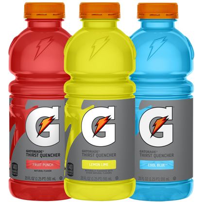 Gatorade Variety Pack - Lemon-Lime, Fruit Punch, Cool Blue