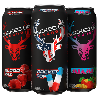 Bucked Up Variety Pack - Rocket Pop, White Gummy Deer, Miami