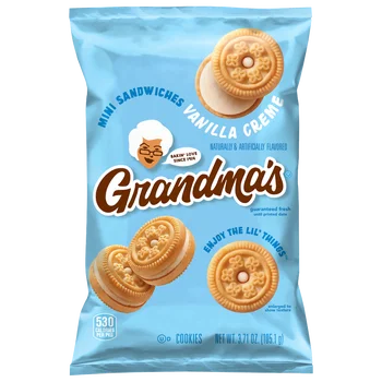 Grandma's Mini Sandwiches Cookies, Vanilla Creme