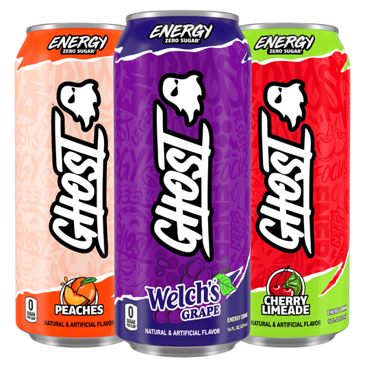 Ghost Variety Pack - Peaches, Welch's Grape, Cherry Limeade