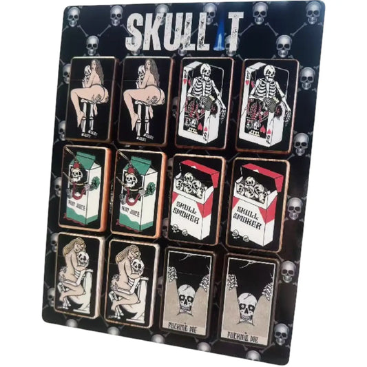 Skull It Flip Top Torch On Cardboard Display Stand