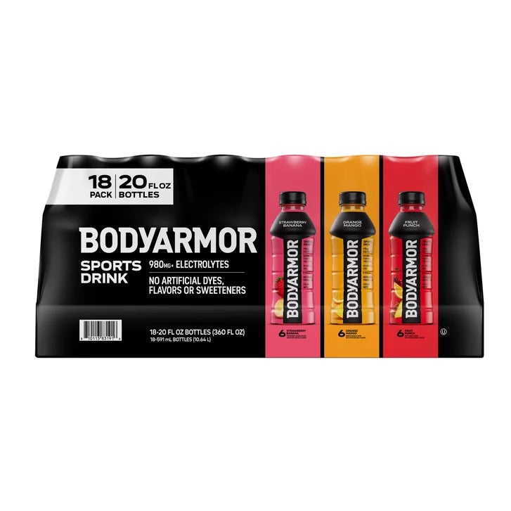 BODYARMOR Variety Pack - Strawberry Banana, Orange Mango, Fruit Punch
