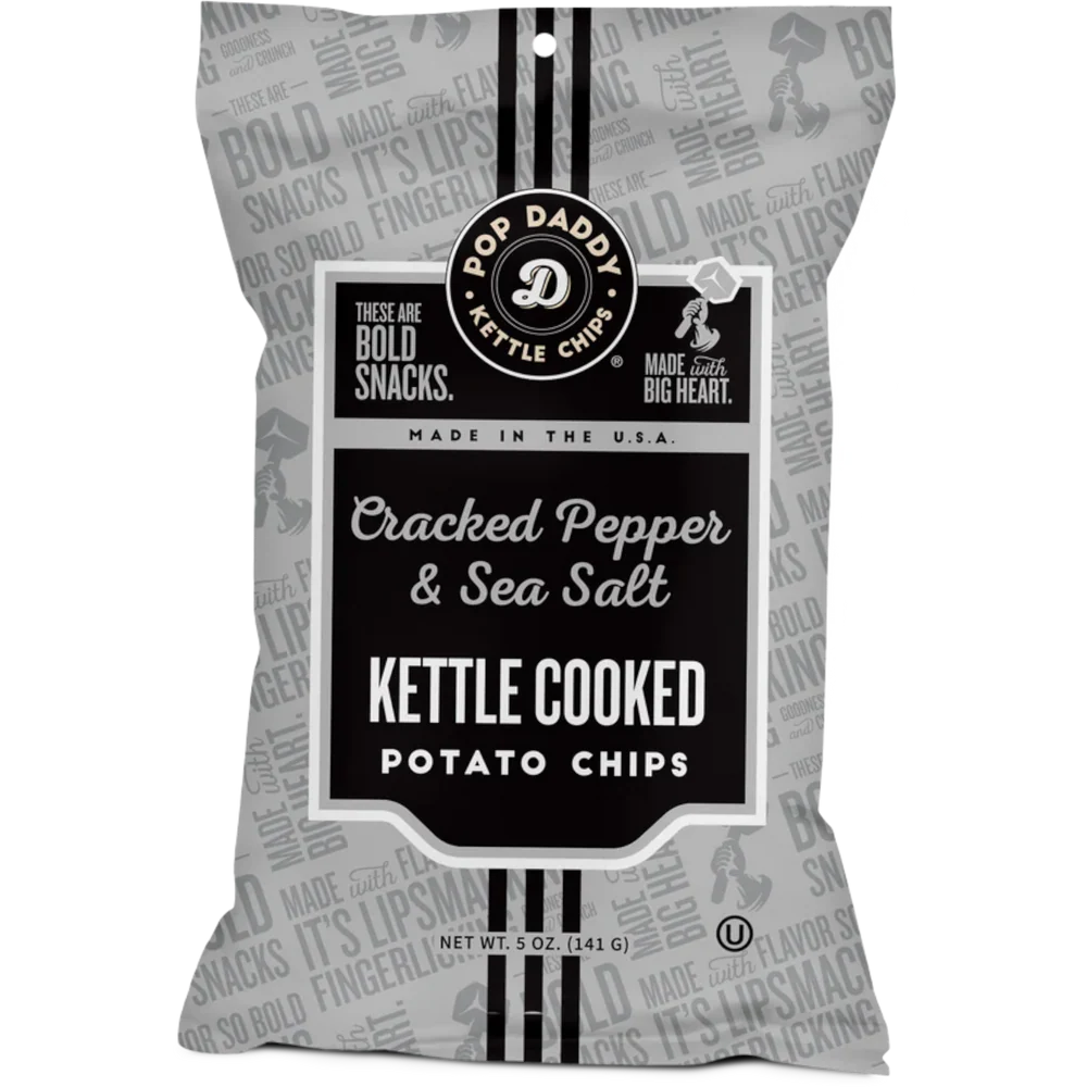 Pop Daddy Kettle Chips - Cracked Pepper & Sea Salt