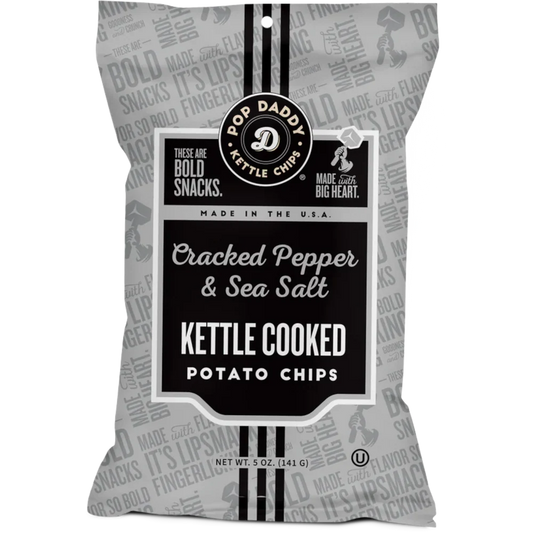 Pop Daddy Kettle Chips - Cracked Pepper & Sea Salt