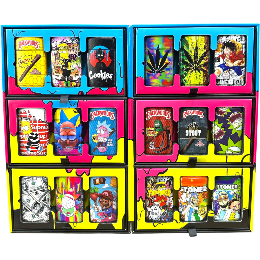 Click Torch Lighter Fold Out Display Box