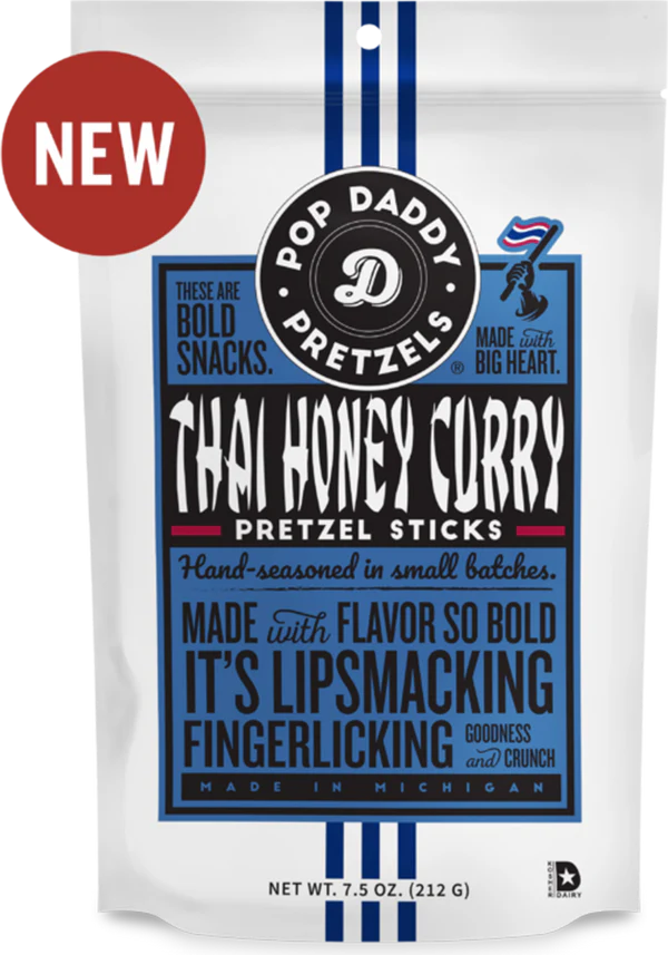 Pop Daddy - Thai Honey Curry Seasoned Pretzels