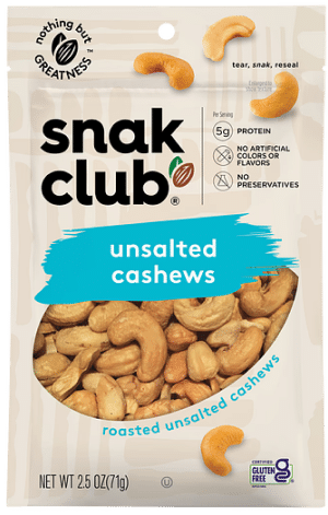 Snak Club - Unsalted Cashews