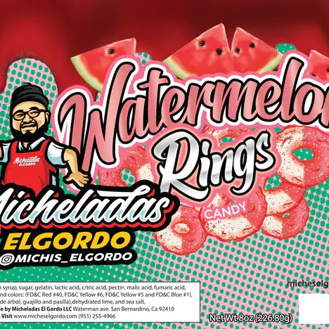 Micheladas El Gordo - Watermelon Chamoy Rings
