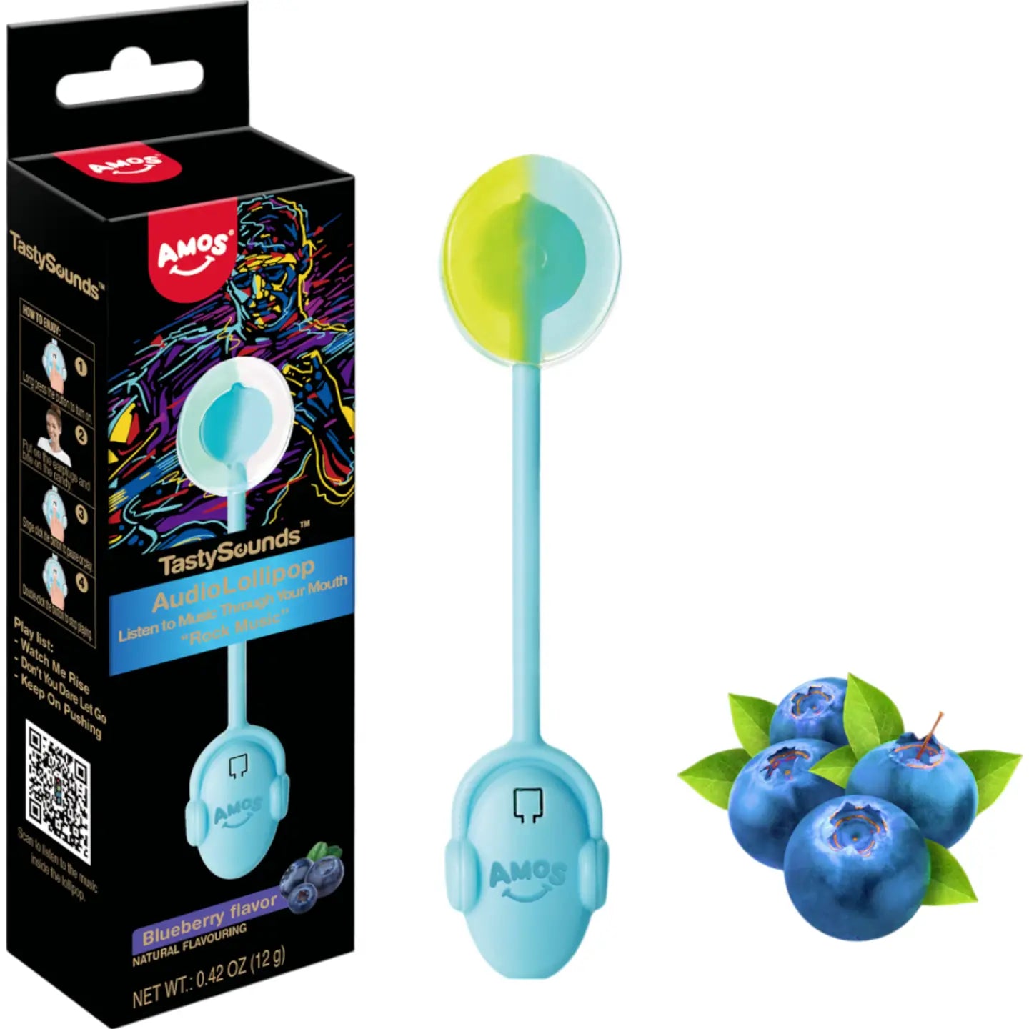 Amos Audio Lollipop - Blueberry