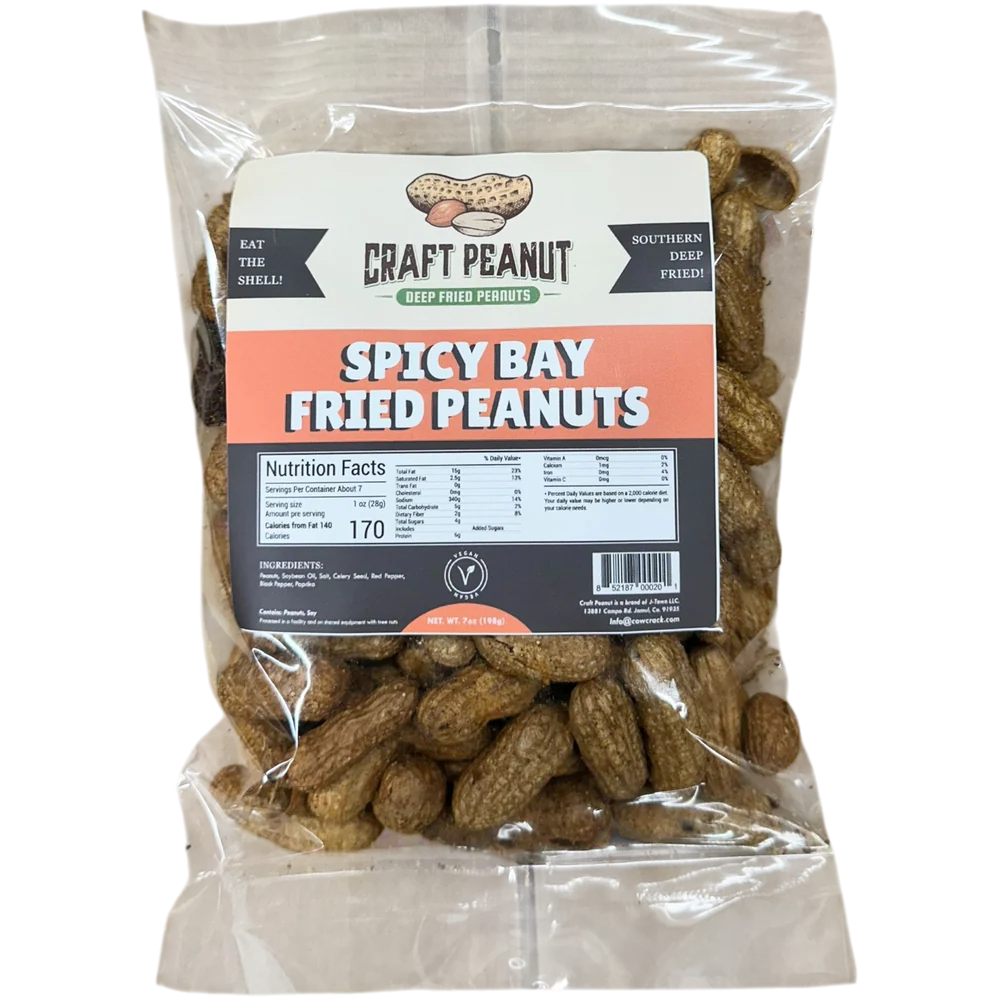 Craft Peanut Spicy Bay Fried Peanuts 7 oz- 18 Count