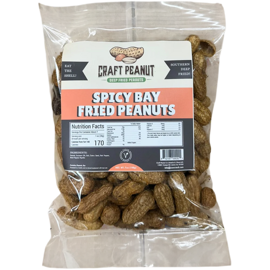 Craft Peanut Spicy Bay Fried Peanuts 7 oz- 18 Count