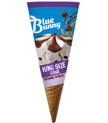 Blue Bunny King Size Cone - Brownie Sunday