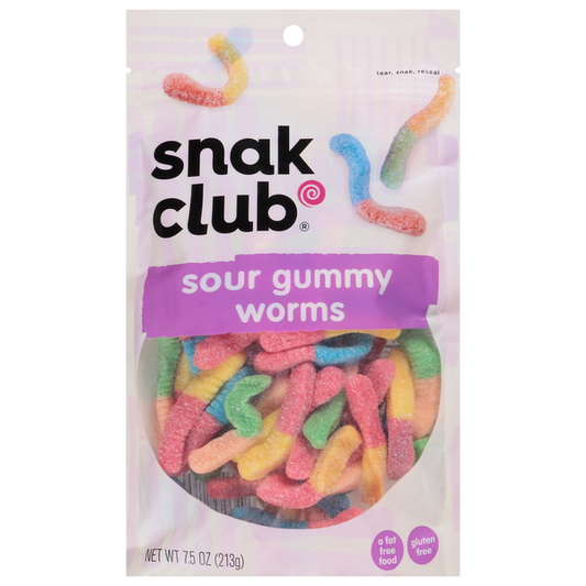 Snak Club Sour Gummy Worms