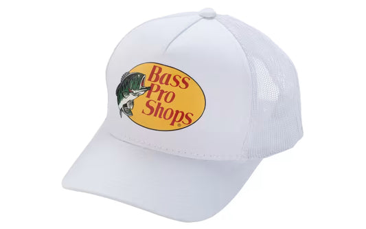 Bass Pro Shops Mesh Trucker Cap - White